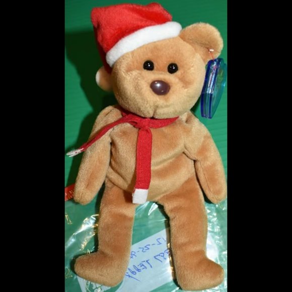 Ty Other - Ty Beanie Baby 1997 Holiday Teddy Bear (1996) - Style# 4200 - ERRORS!
